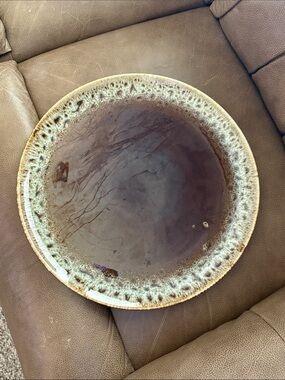 Vintage Canonsburg platter brown drip style